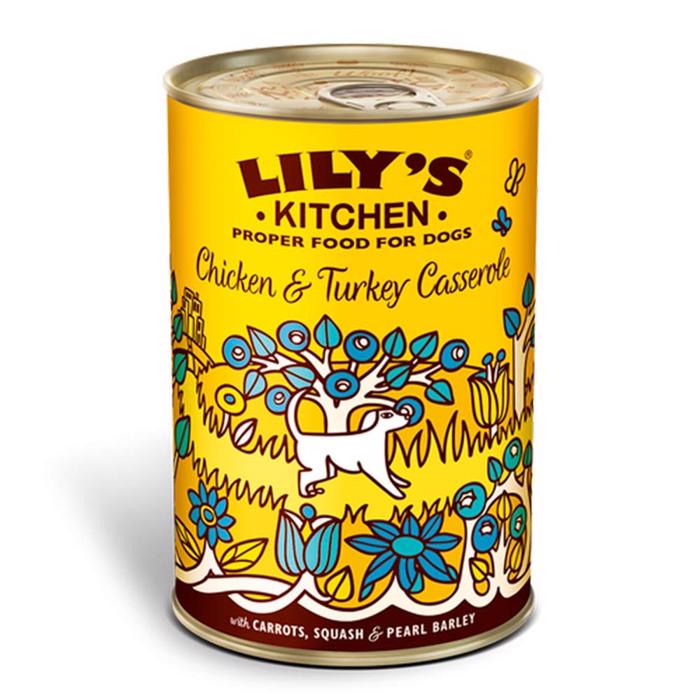 Lily\'s Kitchen Vådfoder Til Voksne Hunde Chicken & Turkey Casserole 400g